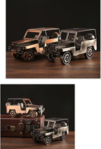 GLOGLOW Classic Metal Car Model Toy, Handcrafted Iron Ornament Vintage Car Figurine for Home Decor, Intricate Design, 8.66 X 3.74 Inches for Collectors (Red Bronze)