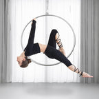 Aerial Hoop Kit 35inch/ 90cm Professional Single-Point Aerial Yoga Hoop Equipment Complete Stainless Steel Circus Aerial Ring Set for Fitness Dancing Training Performance