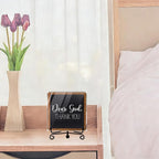 Modern Farmhouse Decor, Home Decor For Living Room, Boho Chic Aesthetic Shelf Decorations, Christian Dear God Acrylic Sign, Farmhouse Entryway Tv Stand Fireplace Coffee Table Decoration (15)