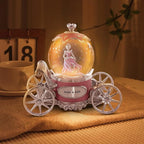 Cinderella Snow Globe for Girls, Music Box for Women with Color Changing LED Lights, Snowglobe Musical Boxes Gifts for Birthday Christmas Mother's Day Valentine's Day