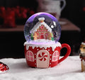 Christmas Snow Globe Musical Gingerbread Men House Christmas Tree Water Snow Globes with 7 Colors Light Change Music Box Home Christmas Decor for Kids