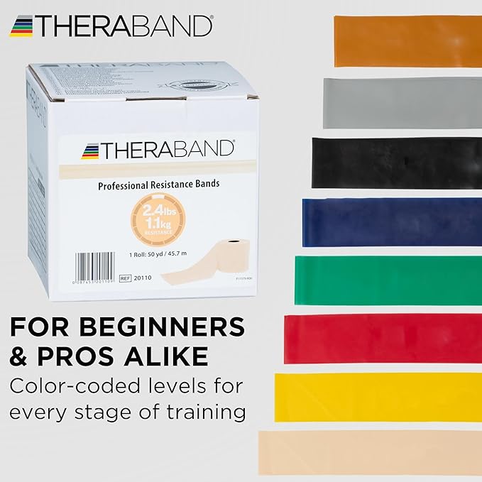 THERABAND Resistance Band, Special Heavy, 50-Yard Roll, Elastic Band for Exercise