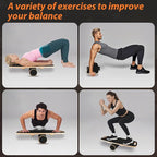 Balance Board for Adults | Wobble Board with Adjustable Stoppers - 3 Different Distance Options | Wooden Balance Boards for Improve Balance, Surf Trainer & Physical Therapy