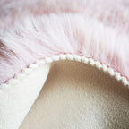 Ghouse Soft Faux Sheepskin Fur Rug 2x4 Pink Fluffy Bedside Rugs Plush Rug Shag Nursery Carpet Area Rugs for Living Room Bedroom Playing Room Decor