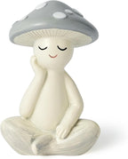 Meditation Mushroom Resin Statue - Cute Meditation Mushroom Statue for Desk Living Room Resin Figurine for Home Patio Office Decoration Cute Plant Statues for Tabletop Garden Backyard Decor