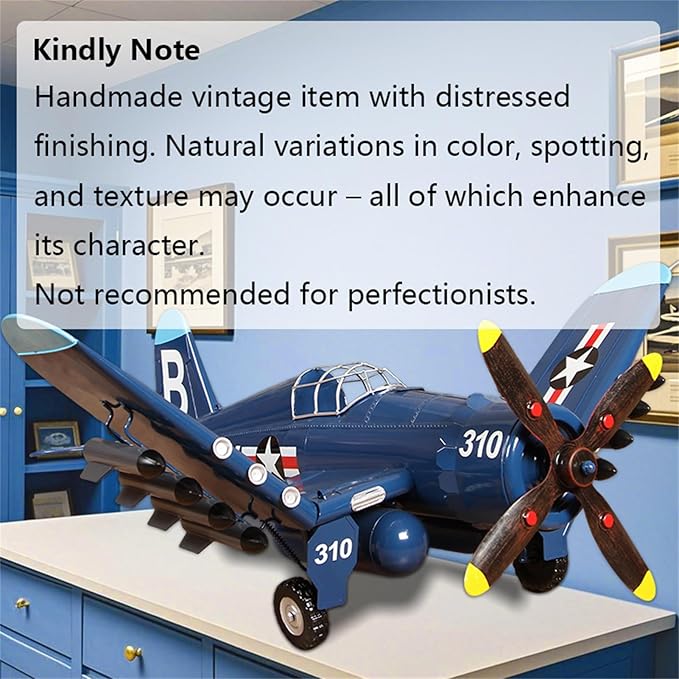 Corsair Metal Model Airplane Kit - Retro Iron Military Aircraft Model Decorative Collectible Metal Diecast Plane Model Vintage Home Decor Gifts