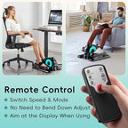 Under Desk Oval Machine, Morelax Oval Leg Exerciser for Elderly Assembly, Quiet Portable Electric Sit Pedal Exerciser with Resistance Band, Remote Control and 12 Adjustable Speeds