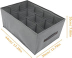 ABOOFAN Closet Organizer Clothes Storage Bin 12-Cell Fabric Storage Box for Socks Underwear Lingerie Ties Foldable Drawer Organizer for Home Closet