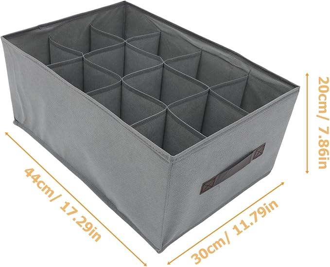 ABOOFAN Closet Organizer Clothes Storage Bin 12-Cell Fabric Storage Box for Socks Underwear Lingerie Ties Foldable Drawer Organizer for Home Closet