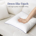 puredown® 24x24 Pillow Inserts Set of 2, Overfilled Down Alternative Euro Pillows with 100% Cotton Cover, Plush Fluffy Decorative Throw Pillows for Couch, Sofa, Bed and Home Decor