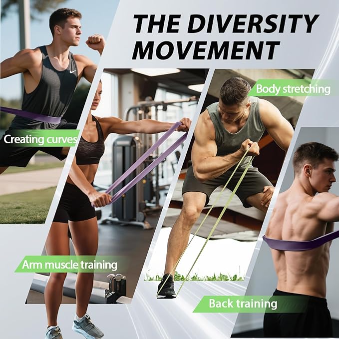 LEEKEY Resistance Bands, Exercise Bands,Pull Up Assist Bands - Bands for Working Out,Band for Men and Women Fitness Training, Physical Therapy,Home Workouts