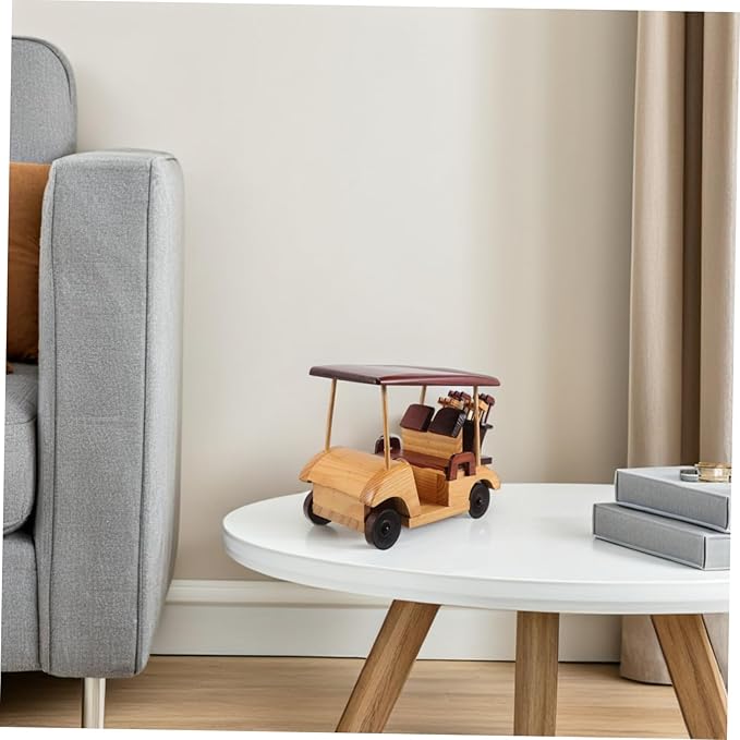 DECHOUS Vintage Vehicle Statue Handcrafted Car Figurine Rustic Car Toy Decorative Ornament for Office