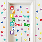 Classroom Bulletin Board Decoration Set Welcome Banner Wall Door Decor Colorful Classroom Decorations for Kindergarten Preschool Elementary Middle School (Welcome, Make Way for a Great Day)