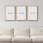 Framed Modern Neutral Wall Art for Living Room, 3 Piece Nature Summer Cozy Canvas Prints Painting, Minimalist Farmhouse Cat Botanical Peaceful Wall Decor for Bedroom Dining Room Office, 16x24 Inch