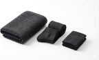 Personalized Women's Fitness Starter Pack with Rayon Towel, Breathable Socks and Stretch Wristband, Dark Charcoal, Soft Workout and Yoga Set