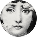 10" Italian-Style Decorative Plate – Modern Art Face Design, Handcrafted Ceramic Platter for Tabletop or Wall Display (Pretty Face)