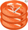 3Pcs Orange Ashtray Sets, Ash Tray for Cigarettes and Cigar, Round Large Size Plastic Ashtrays, for Indoor Outdoor Home Office Patio Restaurant Bar Hotel Use (Set of 3 Orange)
