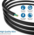 Power Cord 8.2ft for Under Desk Elliptical Leg Exerciser While Sitting for Seniors