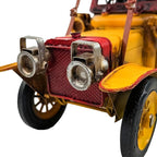 YCHTEWY-Iron Classic Yellow Vintage car Model Collectible Vehicle Decoration, Metal Vintage car Christmas Decor ，Unique Blend of Vintage, Rustic, Farmhouse Vintage car Decor for Table Top Decor. (F)