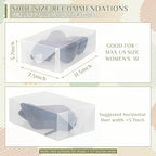 Sintuff 20 Pcs Clear Shoe Boxes Plastic Stackable Clear Shoe Storage Boxes for Women Men Ankle Boots High Heels Rooms Closet(11.8 x 7.5 x 3.7 Inches)