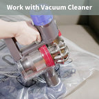 Meetall 6Pack Hanging Vacuum Storage Bag Reusable Space Saver Compressed Bag with Hangers.3pcs in 26.3x35.4inch(67x90cm) and 3pcs in 26.3x43.3inch (67x110cm).Work with Any Vacuum Cleaner.