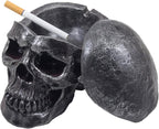 Spooky Human Skull Ashtray with Cover for Scary Halloween Decorations and Decorative Skulls & Skeletons Figurines As Gothic Smoking Room Decor Gifts for Smokers by Home-n-Gifts