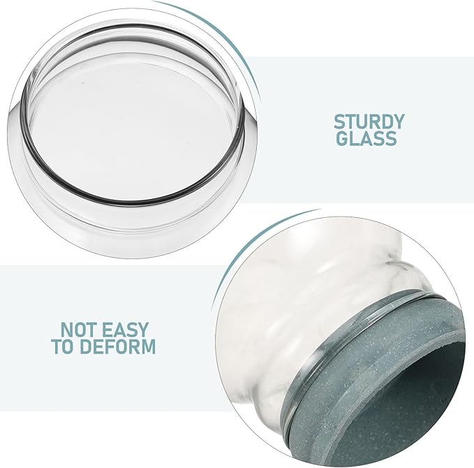 2pcs Glass Snow Globes: Clear Fillable Snow Water Globe Rubber Base Candy Bottle Jar for DIY Craft Home Christmas Winter Decoration 65mm