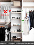 HOUSE DAY White Magic Space Saving Hangers, Premium Smart Hanger Hooks, Sturdy Cascading Hangers with 5 Holes for Heavy Clothes, Closet Organizers and Storage, College Dorm Room Essentials 10 Pack