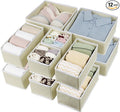 Drawer Organizer Clothes, Foldable Fabric Dresser Organizer Closet Organizers and Storage Box for Underwear,Folded Clothes,Baby Clothing,Socks,Bra,Towels,Ties(12 Pack,Yellow)