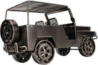 Alomejor Handcrafted Iron Car Figurine, Antique Vintage Metal Vehicle Model Home Decor with Exquisite Metal Craftsmanship, for Living Room TV Cabinet Wine Cooler Display (Silver)