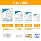 MEIQIHOME Vacuum Storage Bags, Space Saver Sealer Bags,Vacuum seal bags for clothing, Pillows, Comforters, Blankets, Bedding,12 Jumbo