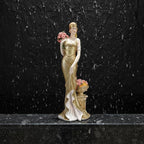 Comfy Hour Glamour Elegance Victorian Style Lady Collection (Slim Lady Holding a Bunch of Flowers)