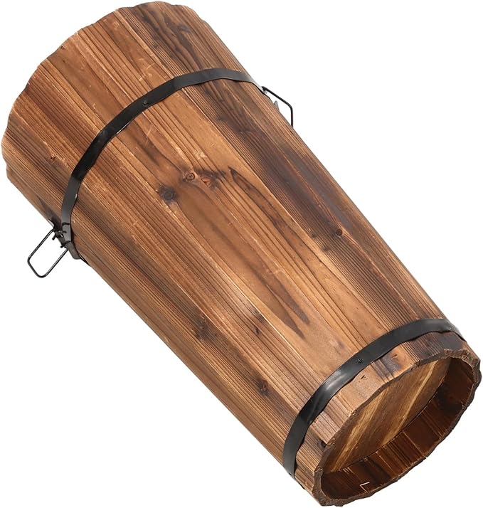 Cabilock Wooden Umbrella Stand for Entryway Rain Umbrella Storage Bucket Basket Outdoor Storage Rack for