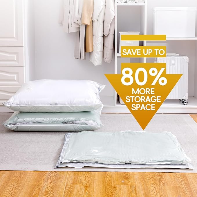 Vacuum Storage Bags with Electric Pump,8 Extra Large Jumbo storage Space Saver Bags (40x31 Inch) for Bedding,Comforters,Blankets,Clothing,Pillows,Jackets,Coats,Vacuum Seal Bags for clothing