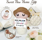 House Warming Gifts New Home -Bless This Home with Love and Laughter- New Home Gift Ideas for New Homeowner, New House Gifts for Women Men Couple Neighbor Friend Family,Handmade Angel Crochet Doll