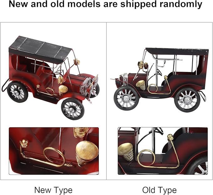 FTVOGUE Metal Vintage Iron Classic Car Model Handicraft Ornaments Office Home Desktop Decor Arts Craft