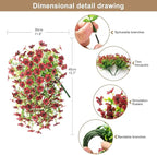 Artificial Hanging Flowers for Outdoors Spring Decoration, 2PCS Silk Fake Daisy Realistic Outdoor Flowers UV Resistant Porch Patio Window Yard Decor (Brown)