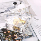 ELLDOO Crystal Music Box, Mechanical Clockwork Decorative Piano Musical Box,Transparent Piano Ornament Romantic Gift for Girl Women (Tune: for Elise)