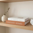 MAOBUYOU Decorative Books Set of 2, Faux Books Storage Box, Modern Home Decor for Coffee Table, Bookshelf, Mantel (Brown-Beige)