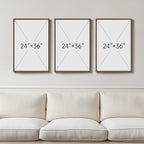 Large Framed Vintage Botanical Wall Art for Living Room, 3 Piece Rustic Farmhouse Plant Canvas Painting Prints Artwork, Neutral Natural Floral Pictures for Bedroom Kitchen Hallway Wall Decor, 24x36 In