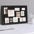 DAHAPYBOO Cork Board with Linen Black 2Pack,Bulletin Board 17"x12", Corkboards for Office Home School Message Board or Vision Board Decoration.