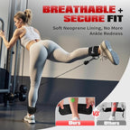 Ankle Resistance Bands with Cuffs, Leg and Glutes Workout Equipment, Resistance Bands with Ankle Straps for Cable Machine Kickbacks, Booty Workouts, Lower Body Exercises - Home Gym Exercise Equipment