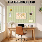 Large Cork Board for Walls 59" x 36",15 Pack 12"X12"Felt Bulletin Board Tiles with 120 Adhesive Tabs,Cork Board Alternative for Office Decor, Push Pin Board Wall Organizer-Sage Green