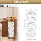 Umbrella Stand Rack, Free Standing Round Metal Umbrella Holder, Walking Sticks Umbrella Bins Waterproof Umbrella Storage Rack 16.5 x 6 inch Hollow Umbrella Storage Bucket for Indoor Home Office(white)