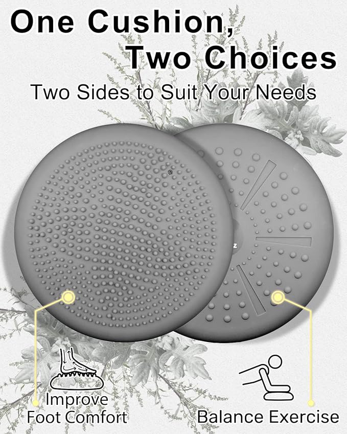 Tumaz Wobble Cushion - Wiggle Seat to Improve Sitting Posture & Stay Focused for Sensory Kids, Balance Disc to Core Strength & Flexible Seating [Extra Thick Balance Board, Pump Included Wobble Board]
