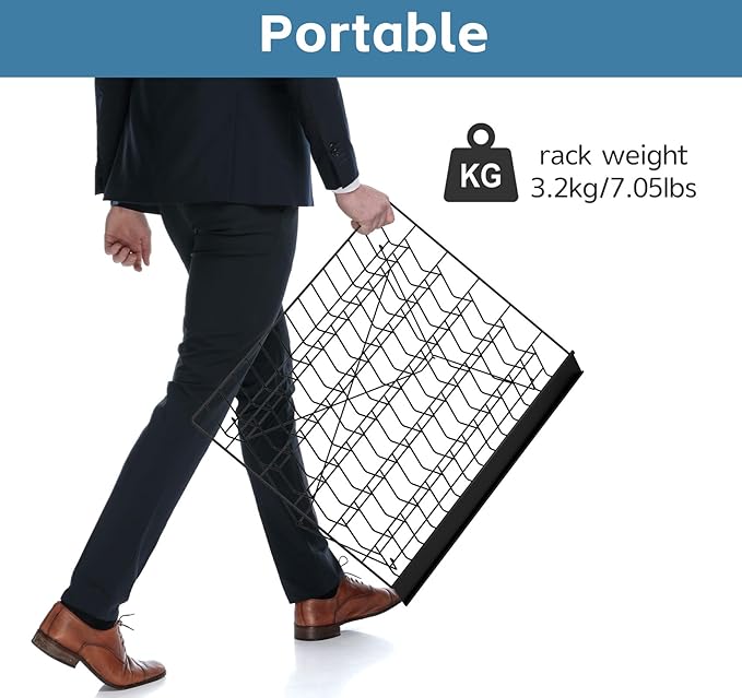 6-Tier 30" Wide Metal Magazine Holders,Wire Countertop Rack with Sign Channel,Retail Book Brochure Magazine Display Stand Literature Greeting CD Card Rack for Book Signing,Vendor Booth