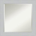 Amanti Art White Wall Mirror 24x24 Shiplap White Square Bathroom Mirror for Wall Decor Living Room, Medium Cottage Wood Frame, Hangs Horizonally and Vertically, Bathroom Decor, Beveled Edge