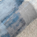 Grey Blue Abstract Art Artwork Pillow Cover, Gallery Modern Decorative Throw Pillows Cushion Cover for Bedroom Sofa Living Room 22 x 22 Inch Set of 2