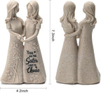 INLOMEM Friendship Gifts for Best Friends Women - Resin Sister Figurines Best Friend Sister Birthday Gift Ideas Unique Gifts for Sisters from Sister - Hand-Painted Figure (Granite)