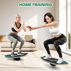 Sportneer Balance Board Upgrade – 8-in-1 Wooden Wobble Board with Roller, Rubber Ball & Half Ball, Balance Trainer for Adults, Core Strength & Physical Therapy Equipment 450 LBS